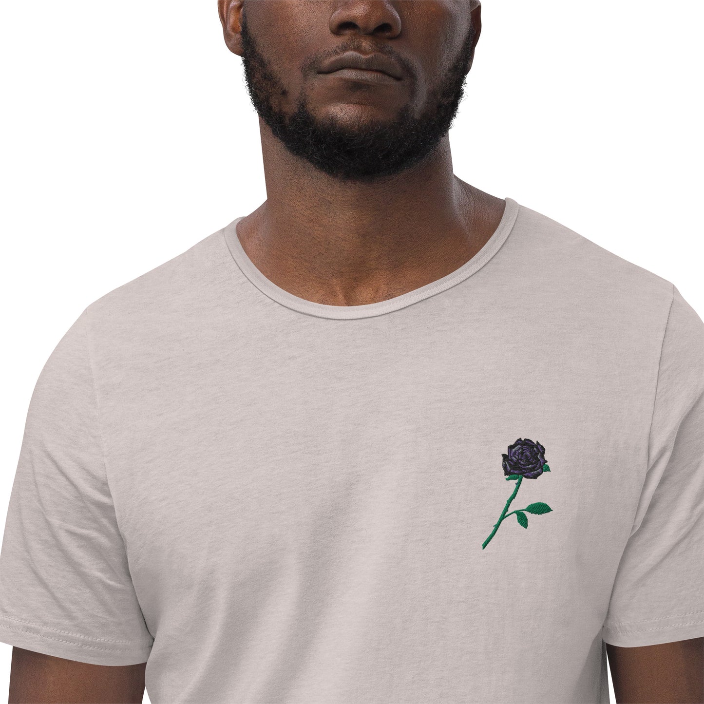 Black Roses Men's Curved Hem T-Shirt