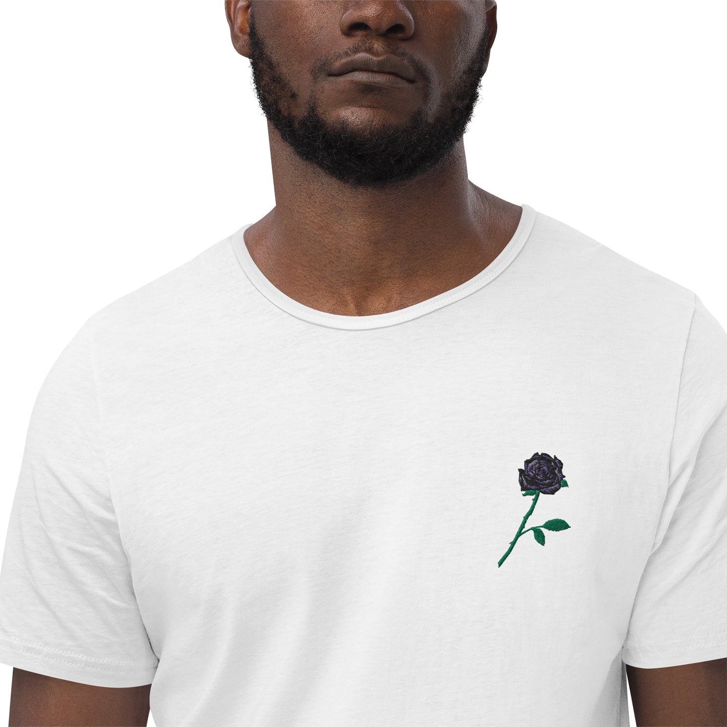 Black Roses Men's Curved Hem T-Shirt